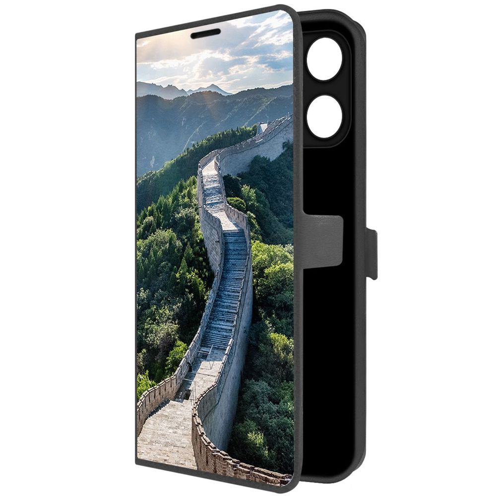 

Чехол-книжка Krutoff Eco Book для Xiaomi Poco M6 Pro 5G Китай, Великая Стена (черный)