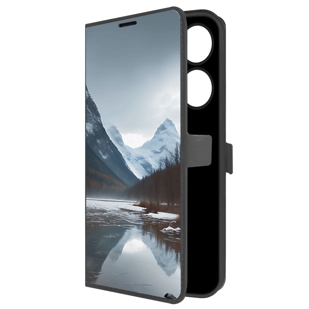 

Чехол-книжка Krutoff Eco Book для Xiaomi Redmi Note 13 Pro 4G Весенняя оттепель (черный)