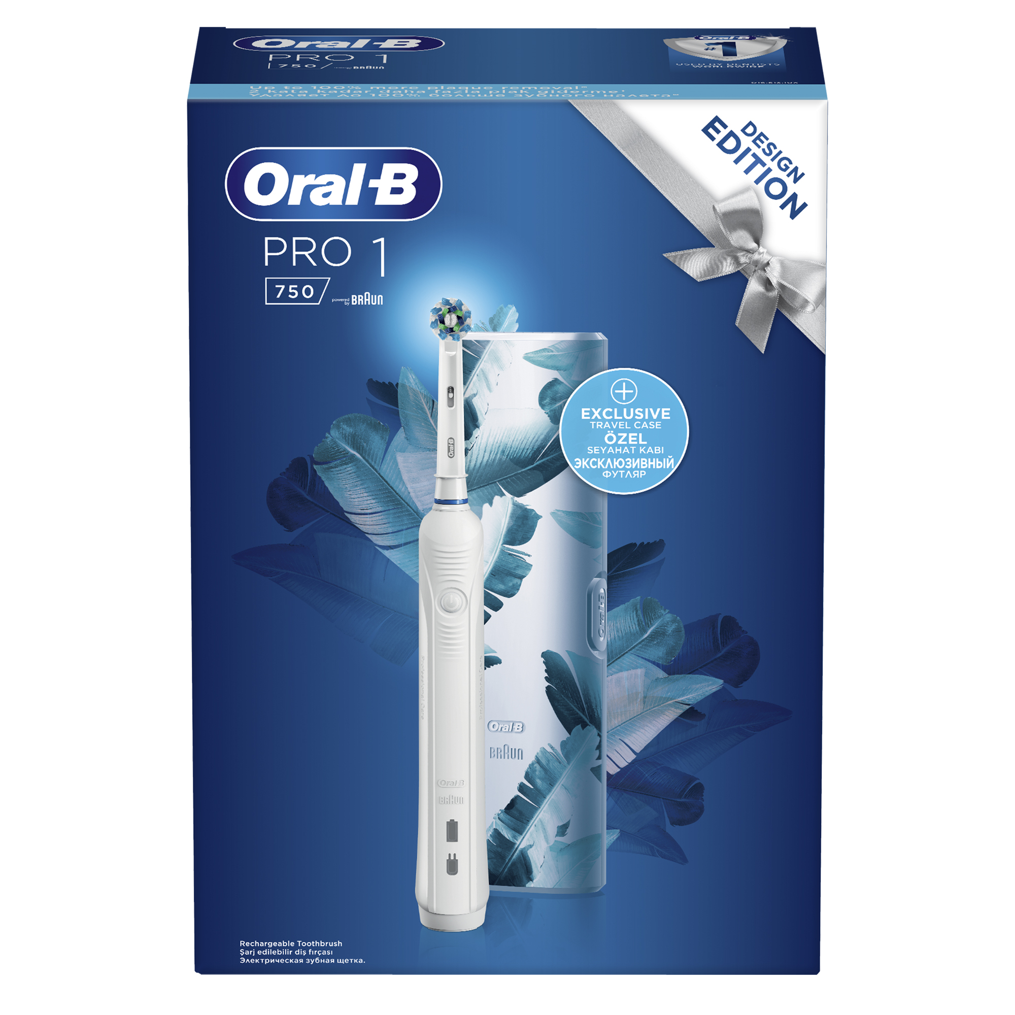 фото Зубная щетка электрическая braun oral-b pro 750 + футляр (design edition) d16.513.u