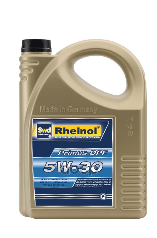 

Моторное масло SWD Rheinol Primus DPF 5W30 4л