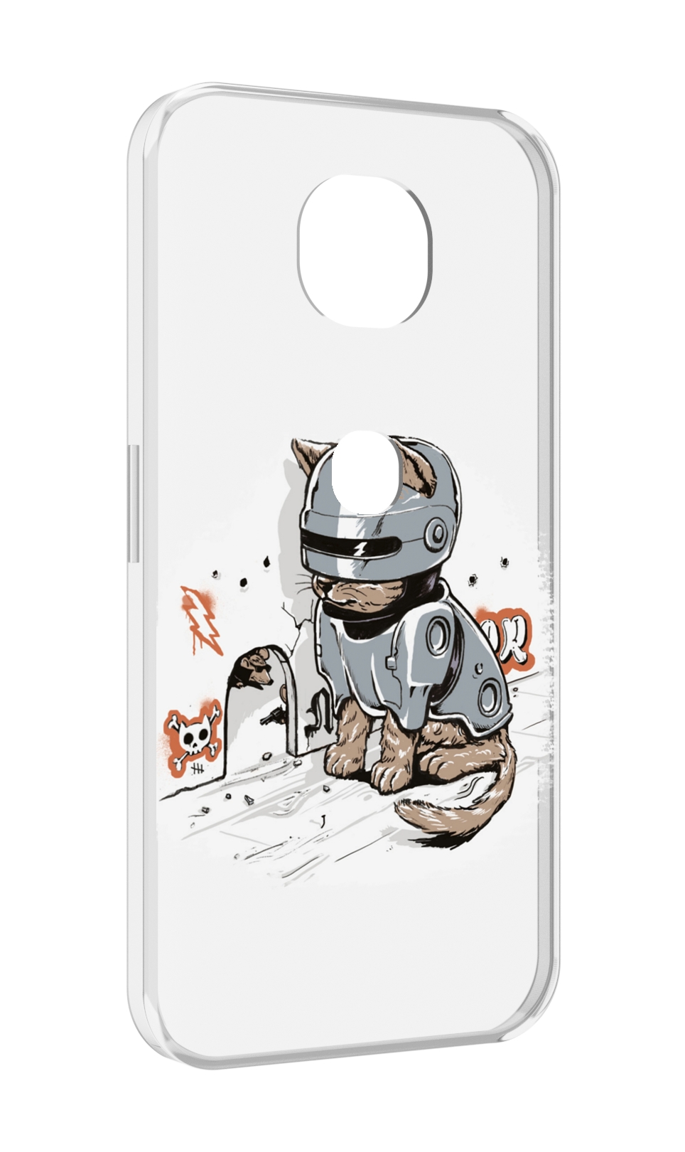 

Чехол MyPads Грозный кот для Motorola Moto G5S (XT1799-2), Прозрачный, Tocco