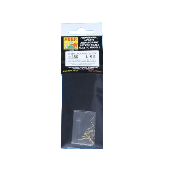 

RE-350 L68 Aber 1/350 Set of 20 pcs 37 mm /54 Breda gun barrels for Italian Navy ships, RE-350 L68