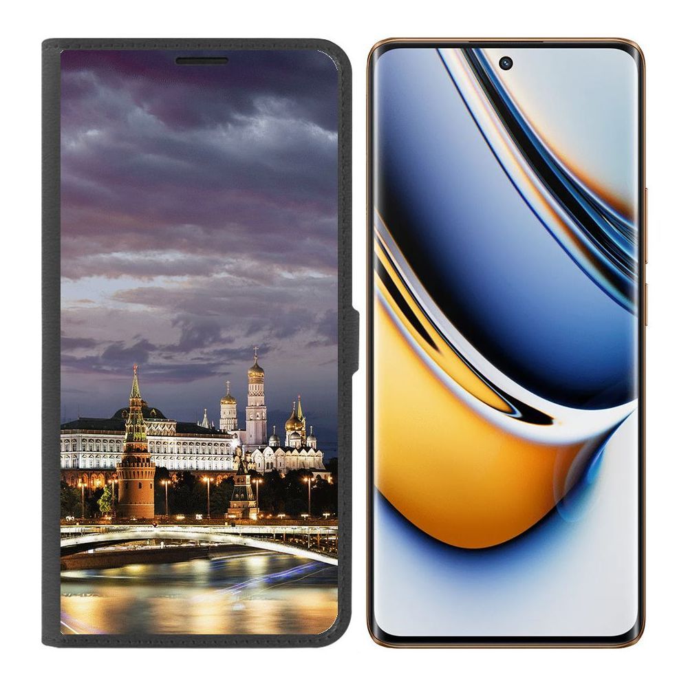 

Чехол-книжка Krutoff Eco Book для Realme 11 Pro+ Россия, Московский Кремль (черный)