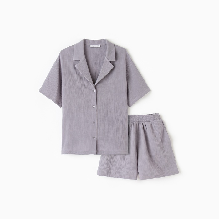 

Пижама женская KAFTAN Basic серая 48-50 RU, Серый, Basic