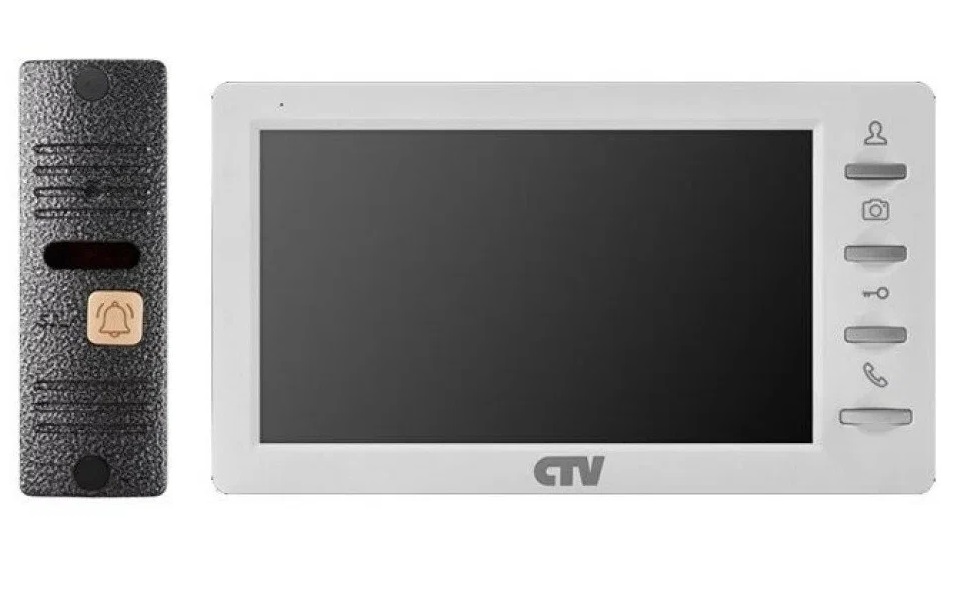 

Комплект видеодомофона для квартиры/частного дома CTV-DP1701S белый