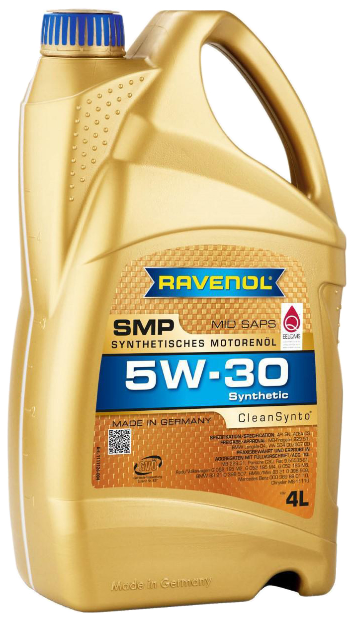 фото Ravenol 4014835857018 sae 5w-30 4l smp моторное масло