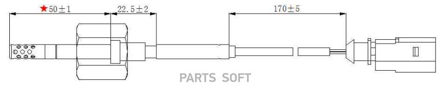 

Датчик температуры выхлопных газов AUDI A2 (2000-2005) AUDI A3 (2003-2012) VW GOLF IV/V (1