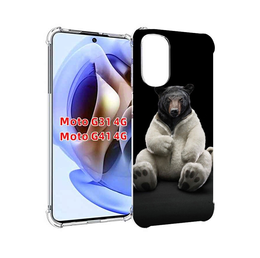 

Чехол MyPads Медведь-бурый-белый для Motorola Moto G31 4G / G41 4G, Прозрачный, Tocco