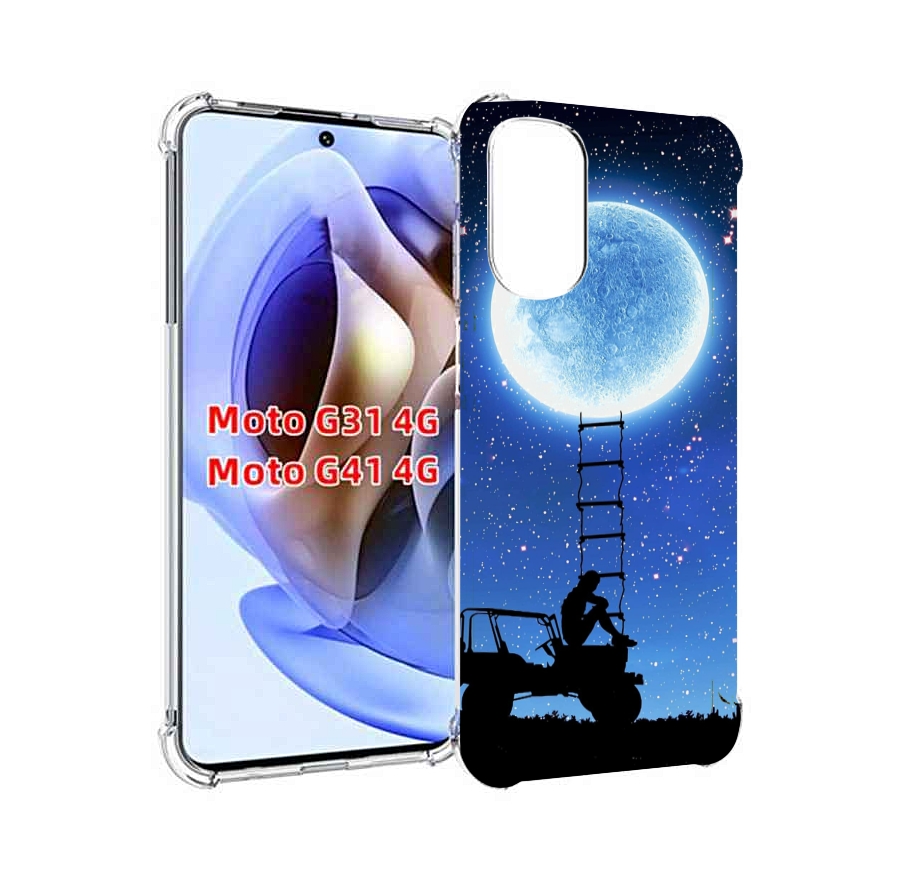 

Чехол MyPads Машина-на-лун для Motorola Moto G31 4G / G41 4G, Прозрачный, Tocco
