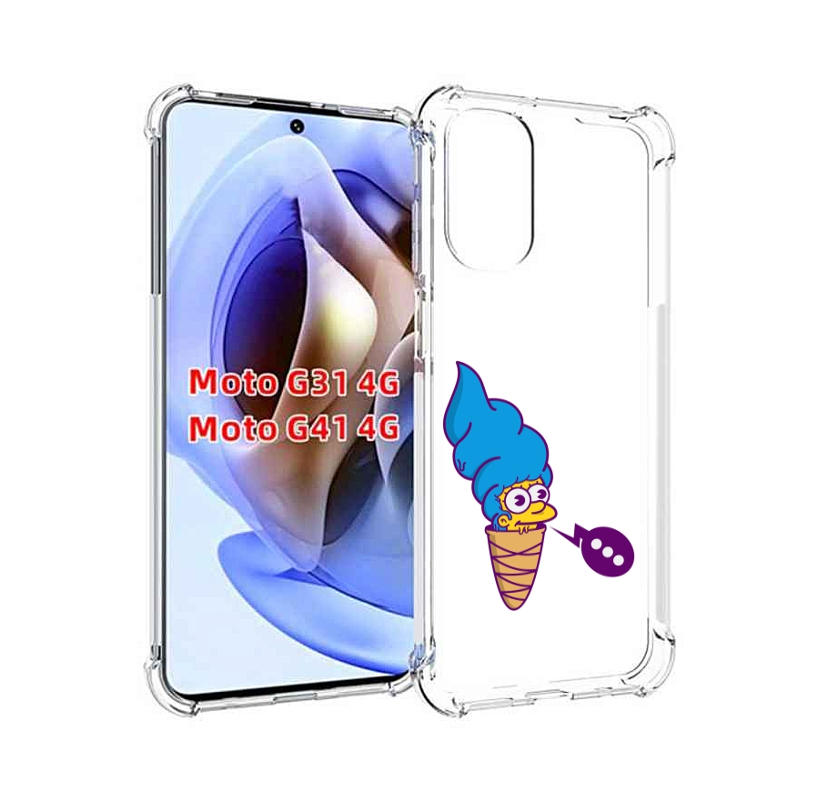 

Чехол MyPads Мардж-рожок для Motorola Moto G31 4G / G41 4G, Прозрачный, Tocco
