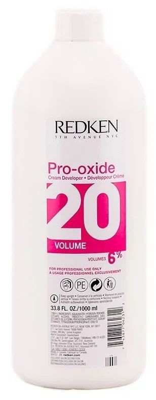 Крем-проявитель Redken Pro-Oxide Volume 6%, 1 л крем окислитель проявитель 4 5 % oxycream 15 vol pncottc0275 250 мл