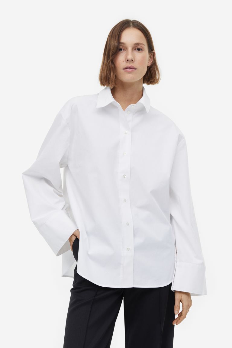 

Рубашка женская H&M 1168889001 белая XS (доставка из-за рубежа), Белый, 1168889001