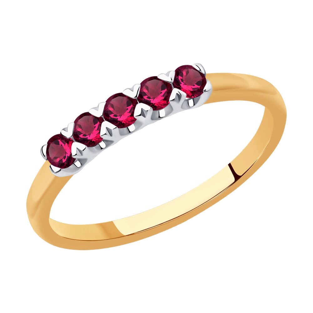 

Кольцо из красного золота с рубином р. 17 SOKOLOV Diamonds 4010679, 4010679