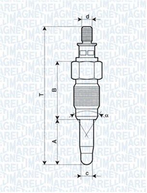 Свеча накаливания Magneti Marelli 062900056304