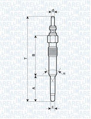 фото Свеча накала ford alfa voyager magneti marelli