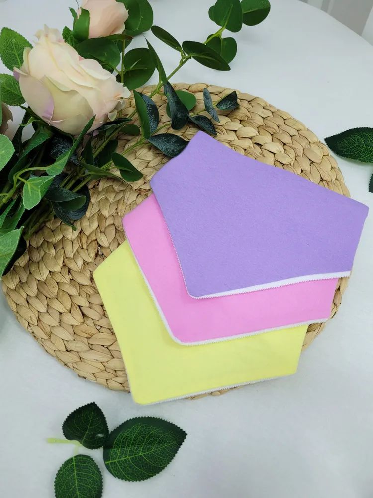 Нагрудники непромокаемые Розовый,Сиреневый,Желтый 3шт