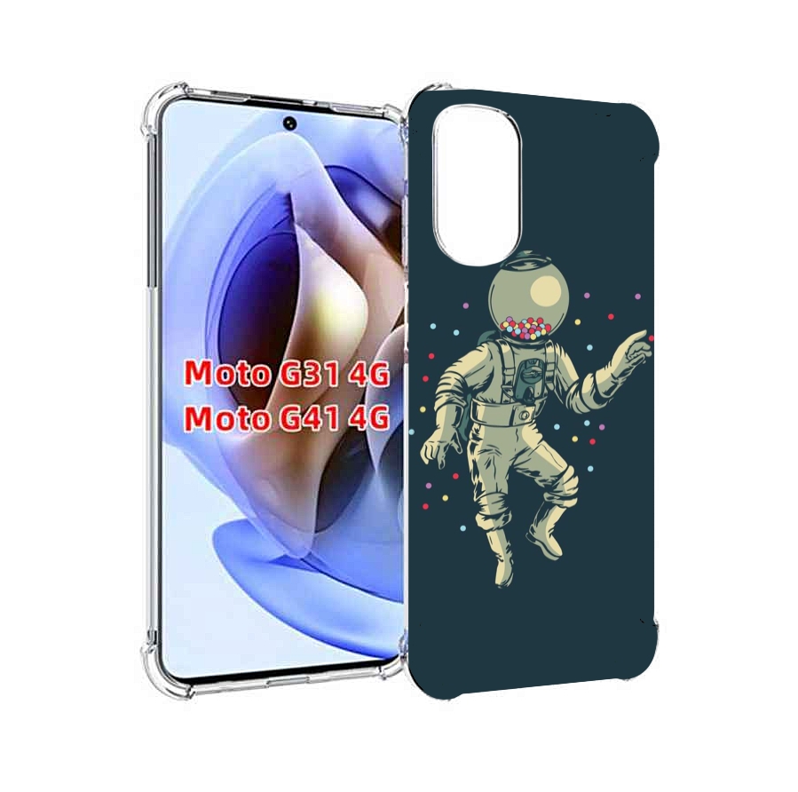 

Чехол MyPads Космонавт для Motorola Moto G31 4G / G41 4G, Прозрачный, Tocco
