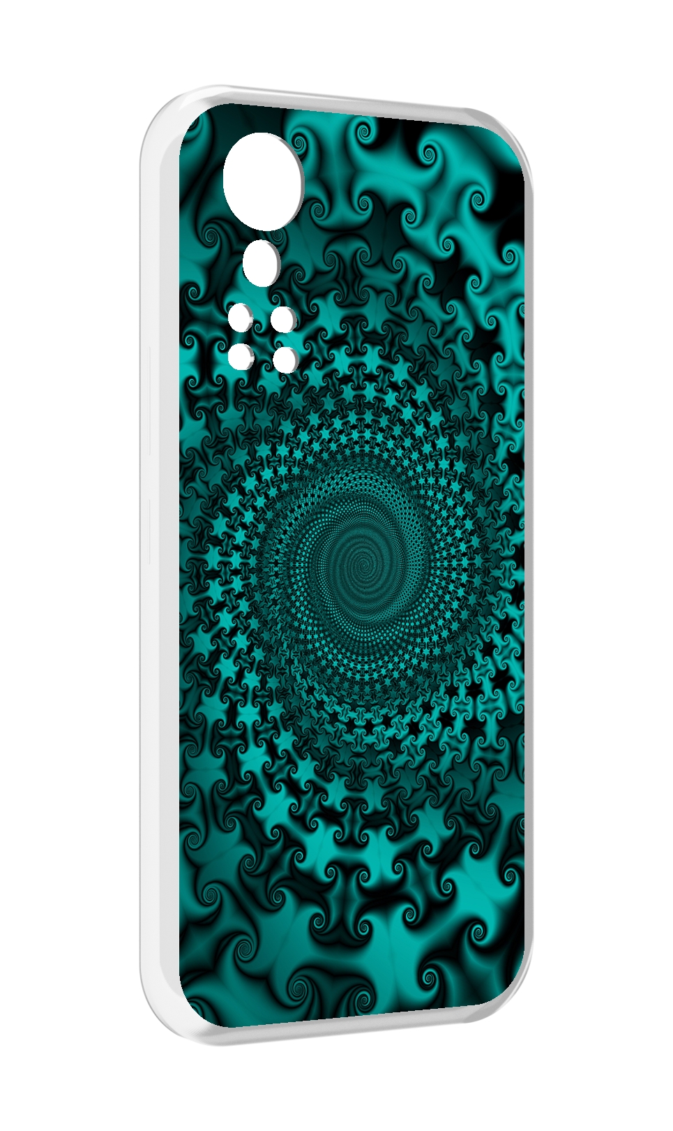 

Чехол MyPads зеленый-гипноз для ZTE Axon 30 5G / Axon 30S, Прозрачный, Tocco