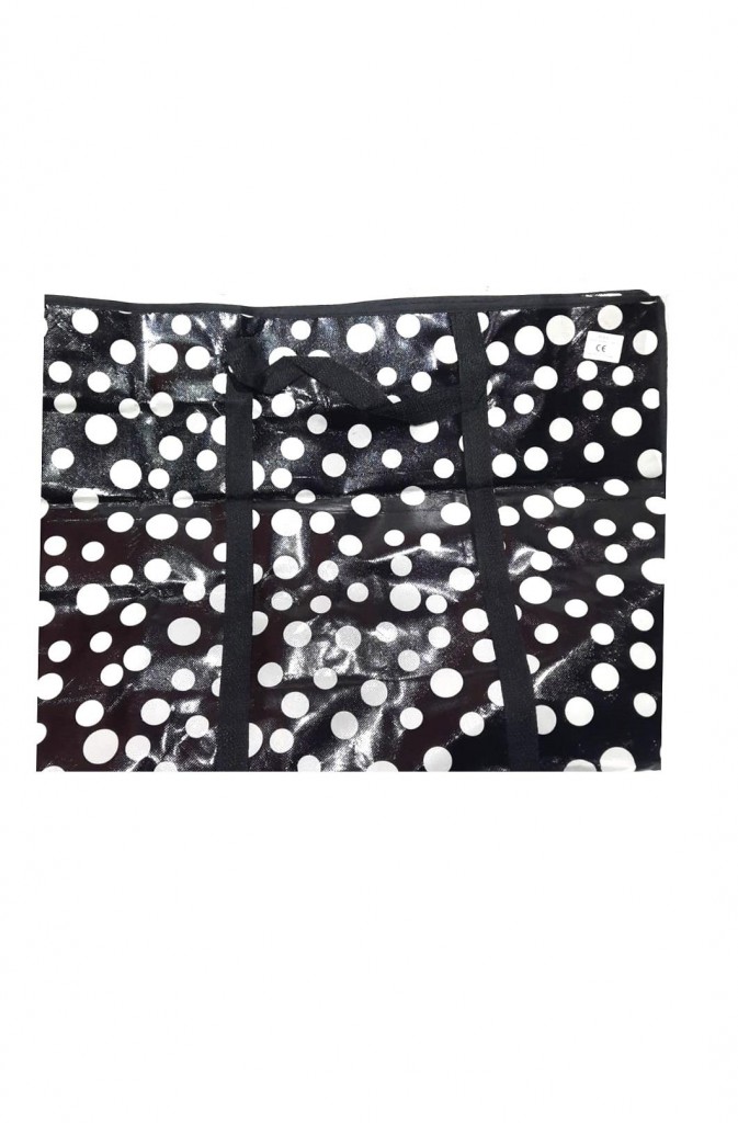 фото Двухслойная прочная хозяйственная сумка на молнии, 70х22х52 см (цвет: чёрный, рисунок: бе nobrand