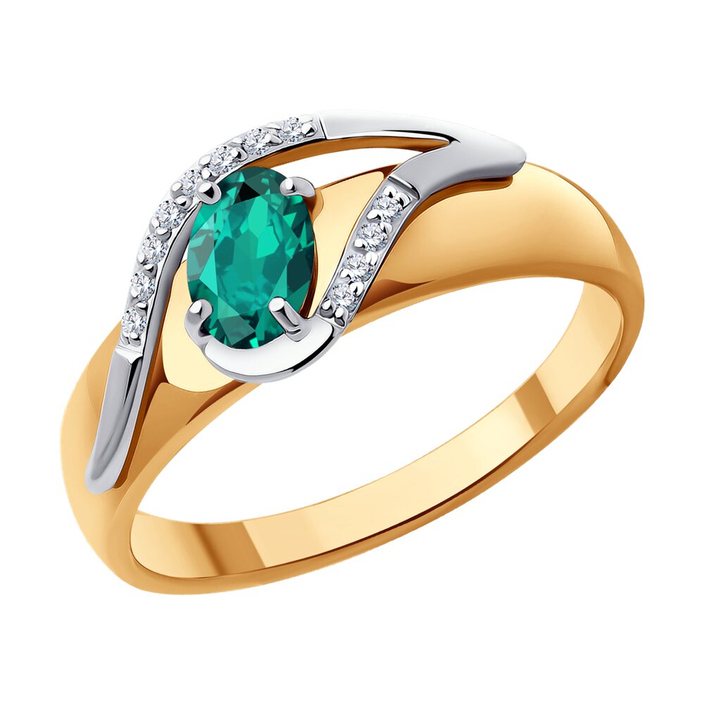 

Кольцо из золота р.  SOKOLOV Diamonds 3010524, бриллиант\изумруд, 3010524