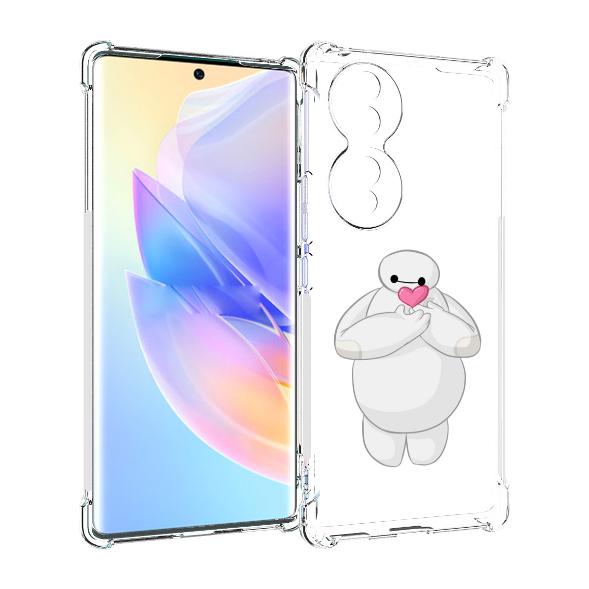 

Чехол MyPads снеговик-с-сердечком для Honor 70, Прозрачный, Tocco