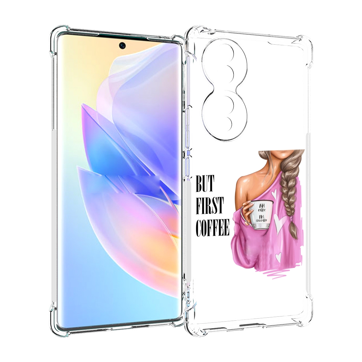 

Чехол MyPads сначала-кофе для Honor 70, Прозрачный, Tocco