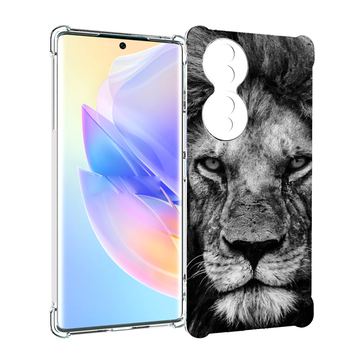 

Чехол MyPads смуглый лев мужской для Honor 70, Прозрачный, Tocco