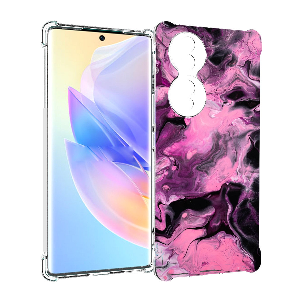 

Чехол MyPads смешивание-фиолетового для Honor 70, Прозрачный, Tocco