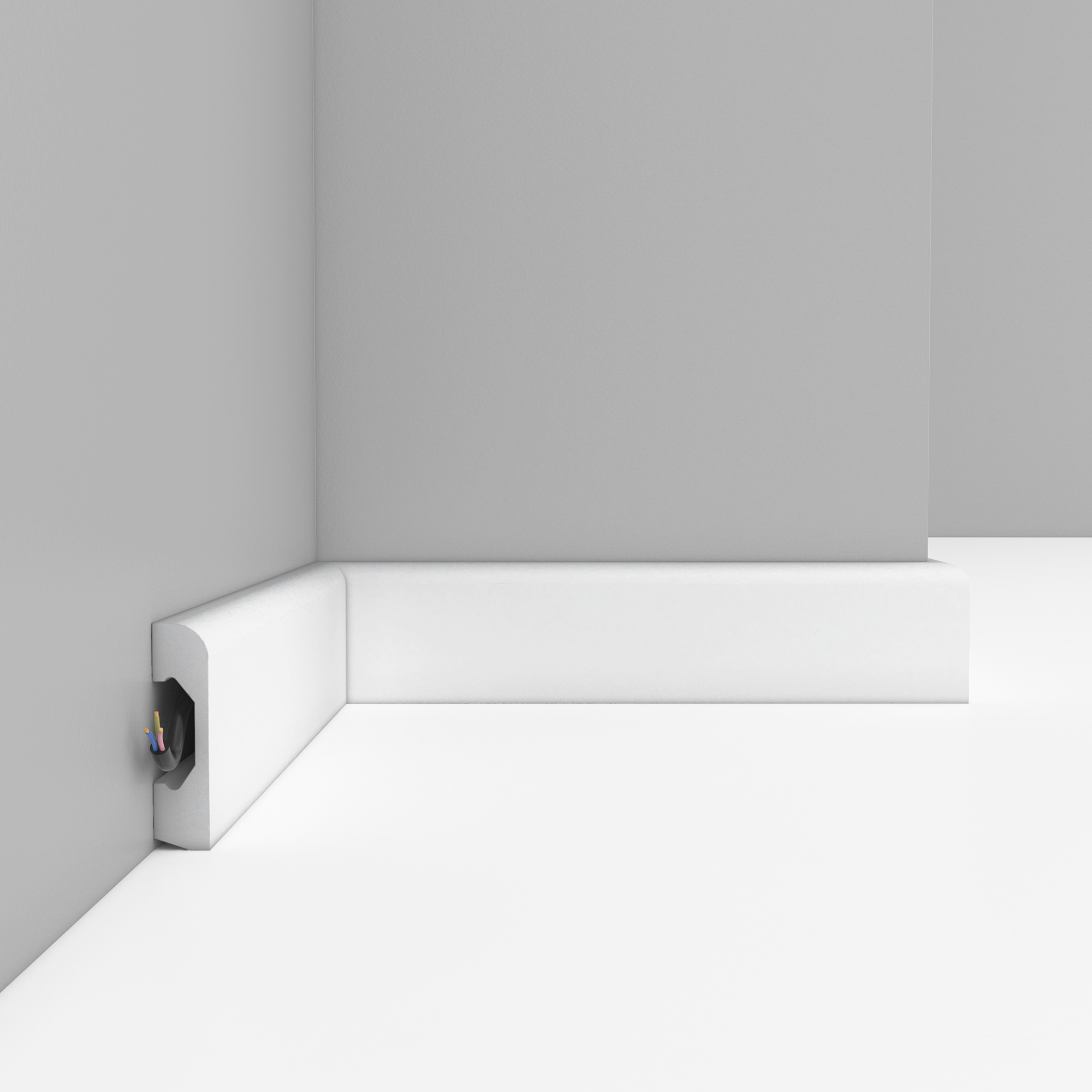 Плинтус напольный DECOMASTER A038, 2000х15х50мм, под покраску, 35 штук