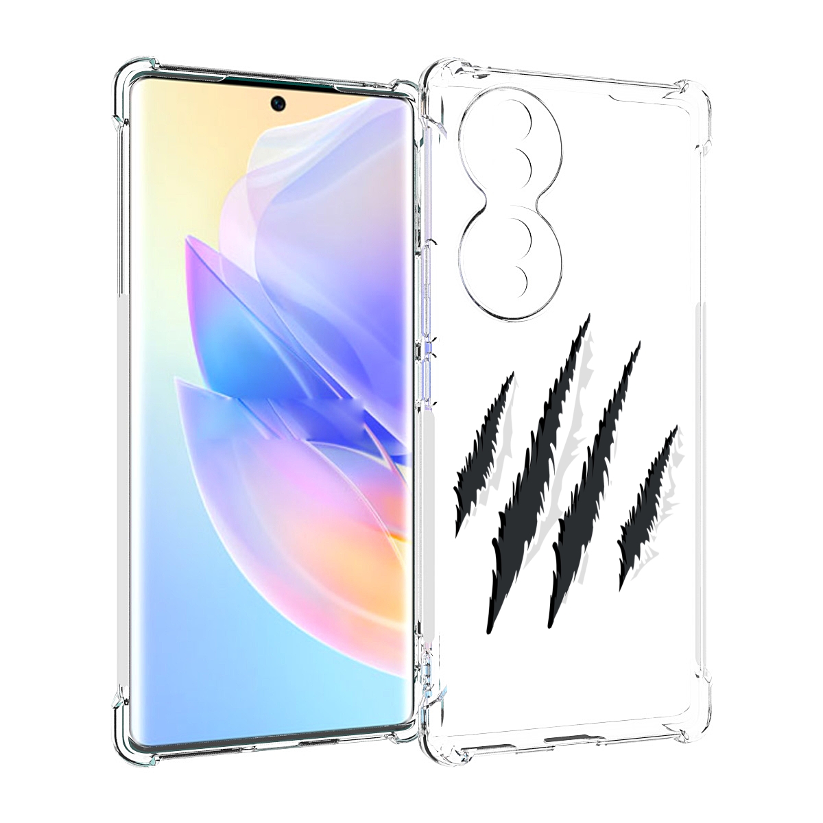 

Чехол MyPads след-когтей для Honor 70, Прозрачный, Tocco
