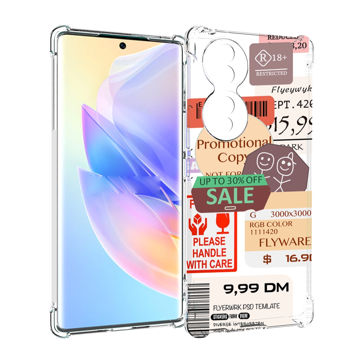 

Чехол MyPads скидочные-купоны-принт для Honor 70, Прозрачный, Tocco