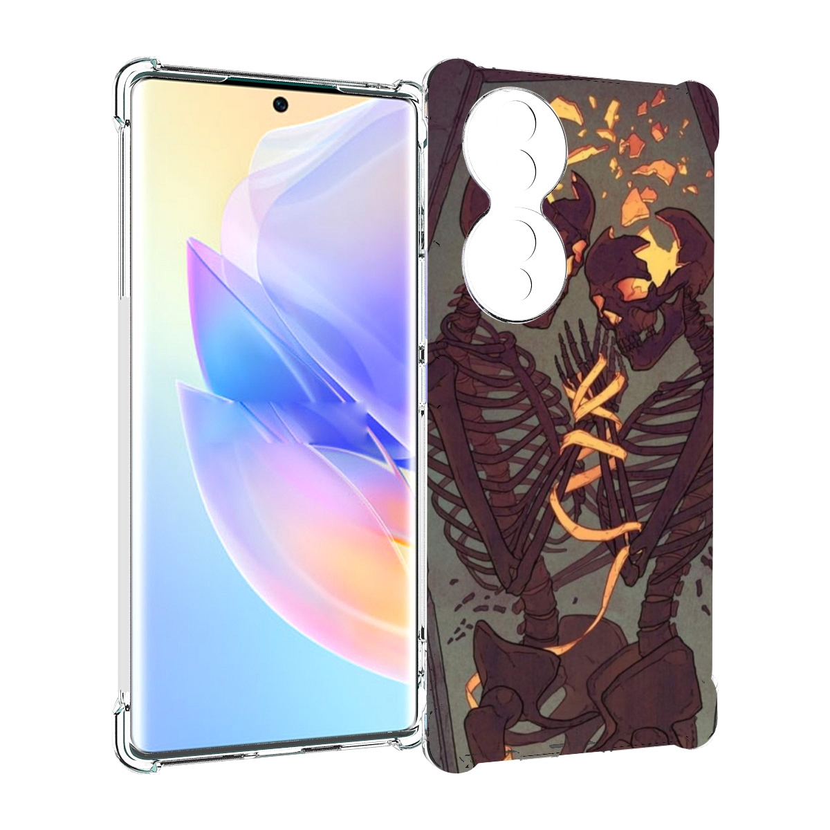 

Чехол MyPads скелеты в гробу для Honor 70, Прозрачный, Tocco