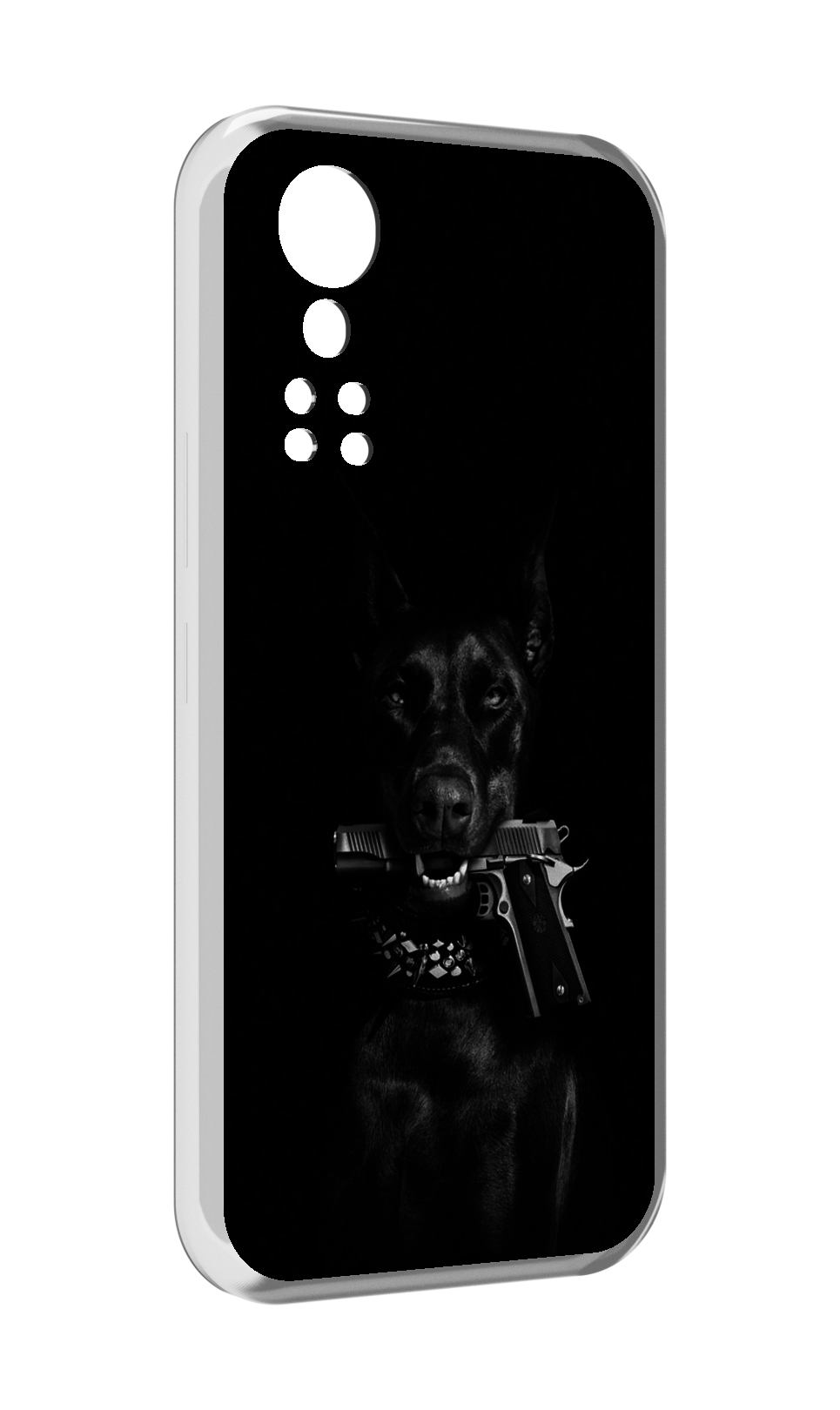 

Чехол MyPads доберман мужской для ZTE Axon 30 5G / Axon 30S, Прозрачный, Tocco