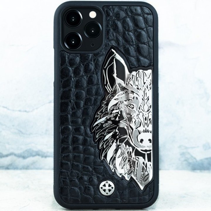 

Чехол Euphoria HM Metal Wolf MiniCROC для Apple iPhone 13, черный, Metal Wolf MiniCROC