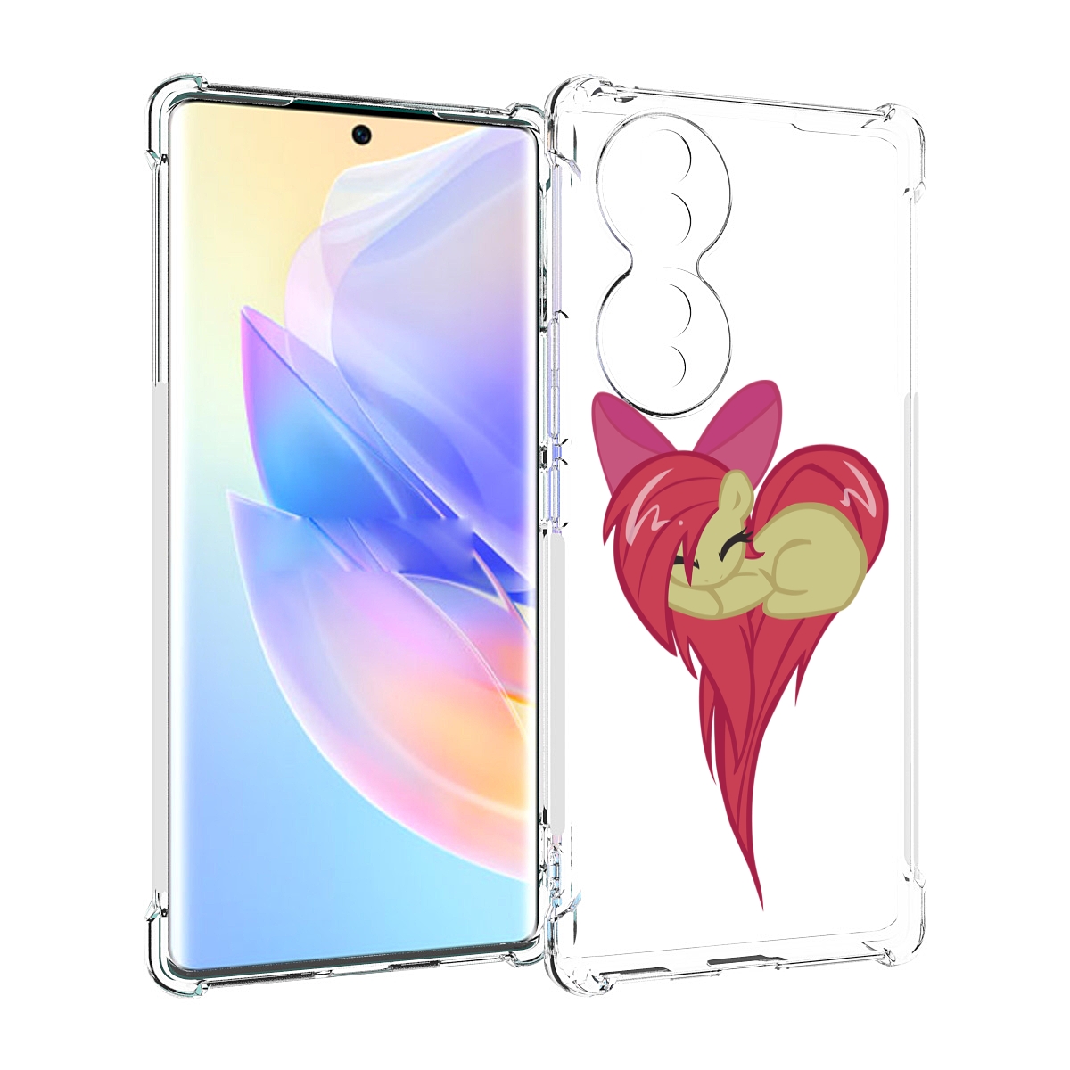 

Чехол MyPads сердце-из-пони для Honor 70, Прозрачный, Tocco