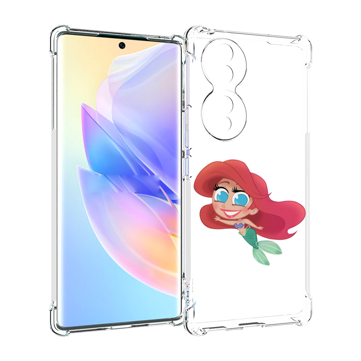 

Чехол MyPads русалка-мулатка для Honor 70, Прозрачный, Tocco
