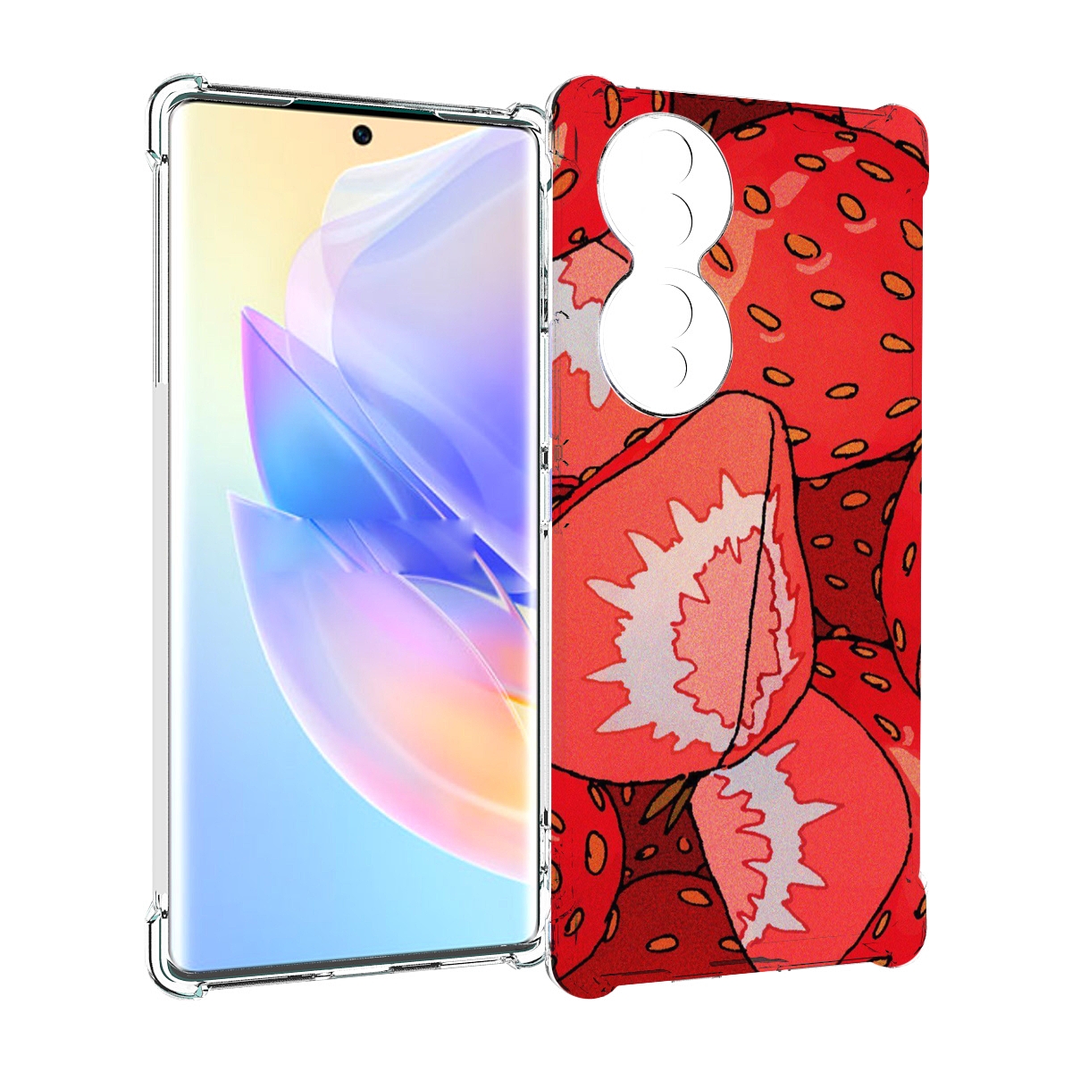 

Чехол MyPads рисованная-клубника для Honor 70, Прозрачный, Tocco