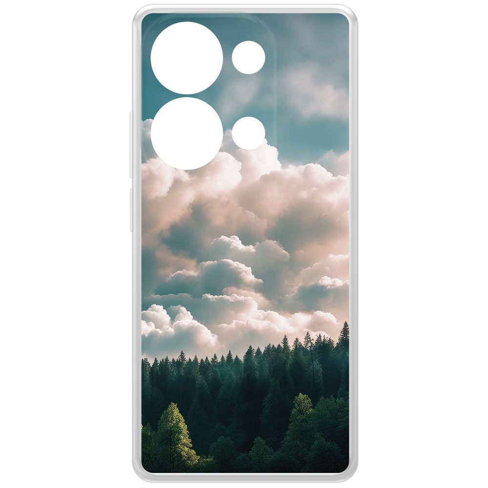 

Чехол-накладка Krutoff Clear Case Облачно для Xiaomi Poco M6 Pro 4G, Прозрачный