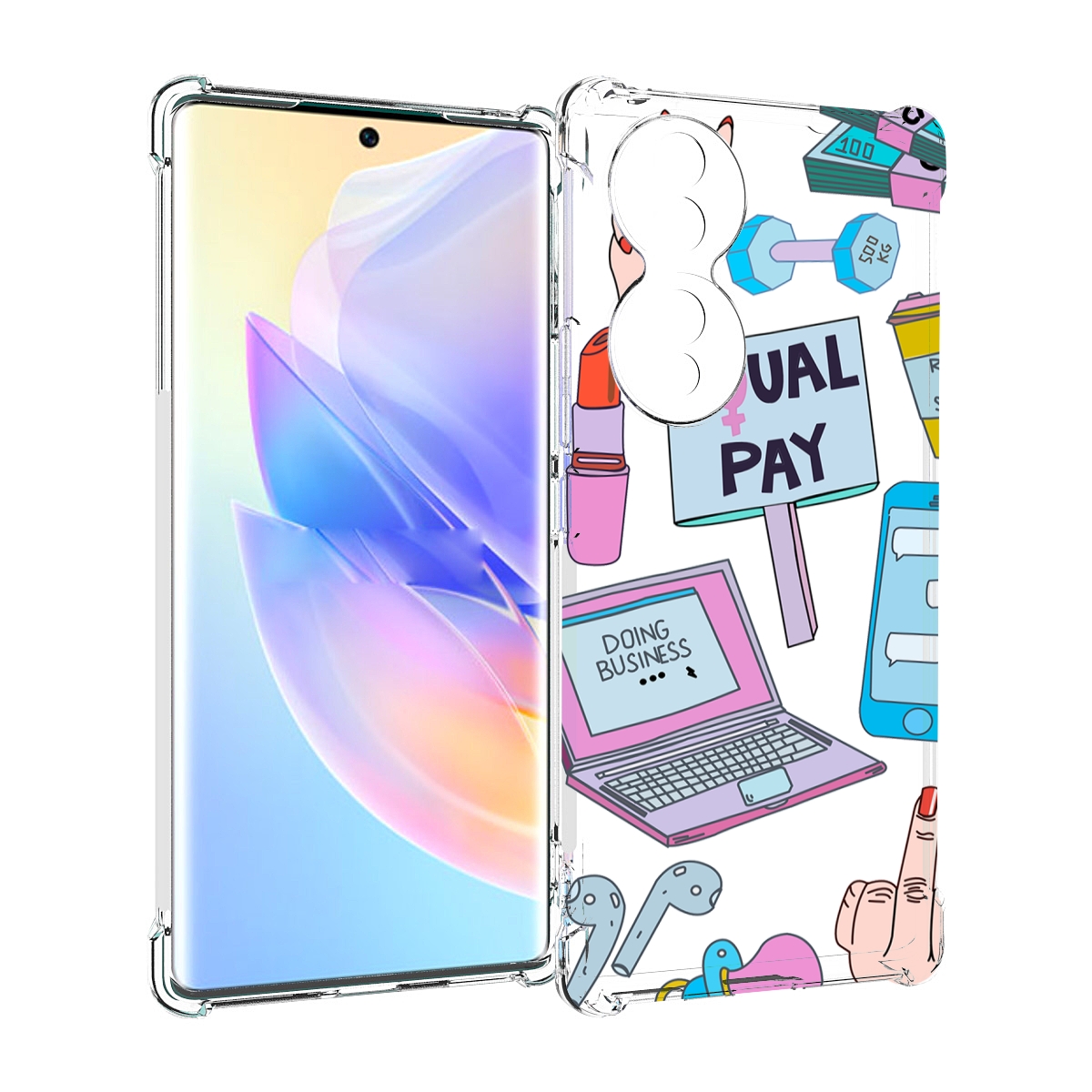 

Чехол MyPads разные-штучки для Honor 70, Прозрачный, Tocco