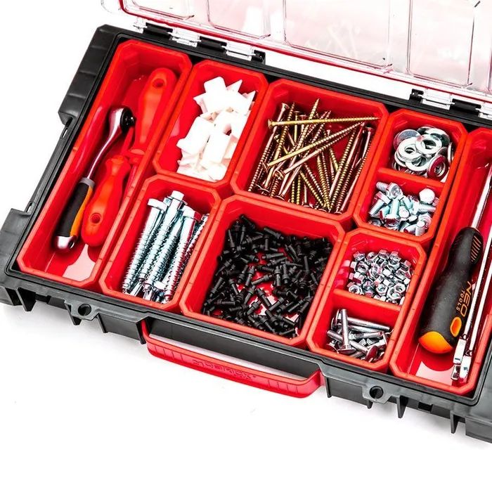 

Ящик для инструментов Qbrick System PRO Organizer 100, черный, Черный;красный