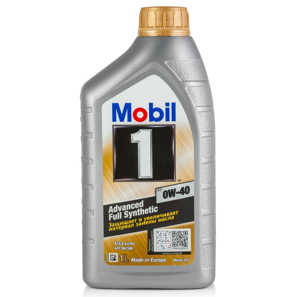 фото Моторное масло синтетика mobil 1 0w-40 1л