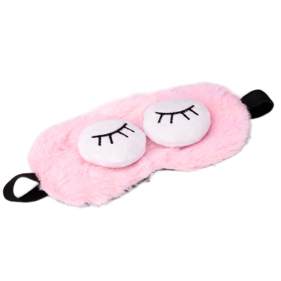 фото Маска для сна sleeping plush eyes розовая nobrand