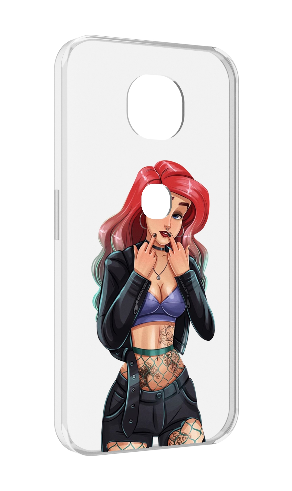 

Чехол MyPads Ариэль-русалочка-готика для Motorola Moto G5S (XT1799-2), Прозрачный, Tocco