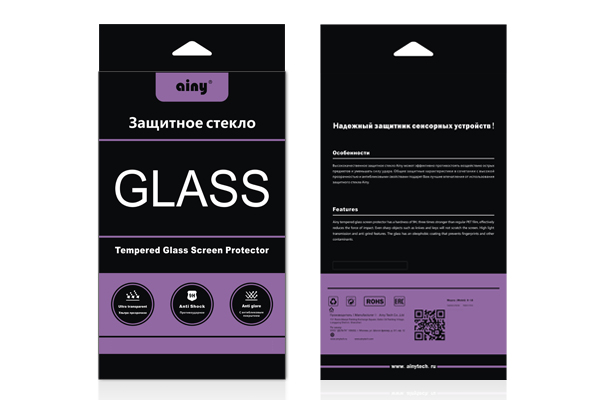 

Противоударное защитное стекло для Apple iPhone 6/6S 0.33mm (Черный)