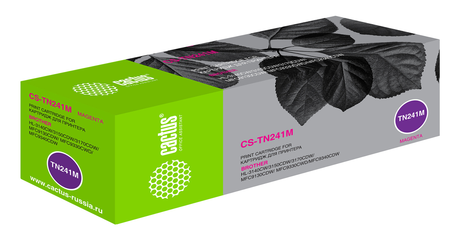 

Картридж CACTUS TN-241 Magenta для Brother, Пурпурный, TN-241 Magenta