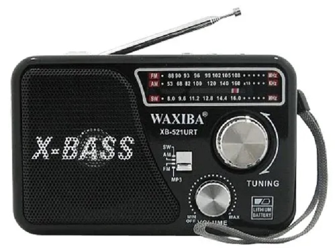 фото Радиоприёмник waxiba xb-521urt x-bass/ usb-флэшка / фонарик / аккумулятор 18650/ am,fm,sw nobrand