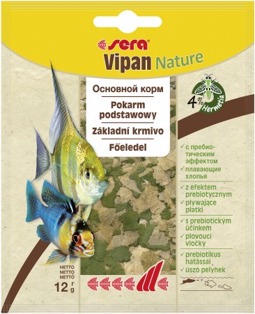 

Корм для рыб Sera Vipan, хлопья, 12 г, корм для аквариумных рыбок Vipan, 12г (пакетик)