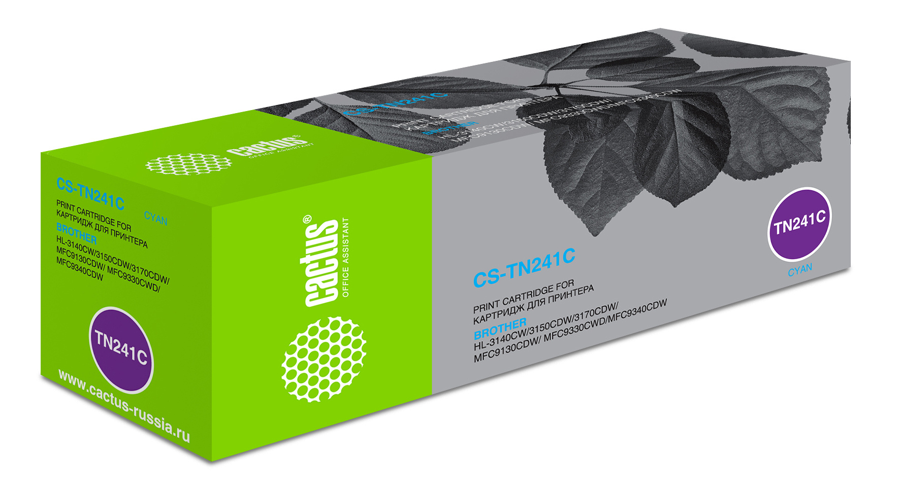 

Картридж CACTUS TN-241 Cyan голубой, совместимый, TN-241 Cyan