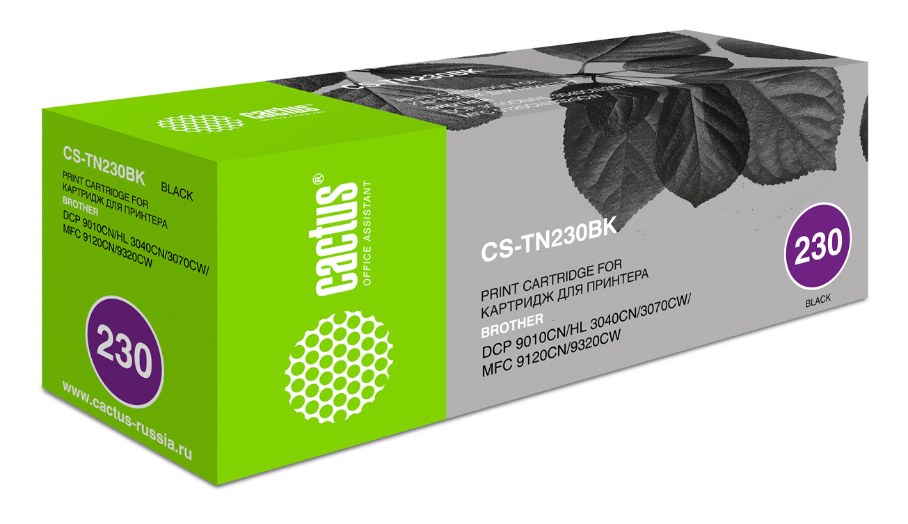 

Картридж CACTUS TN-230черный, совместимый, Черный, TN-230