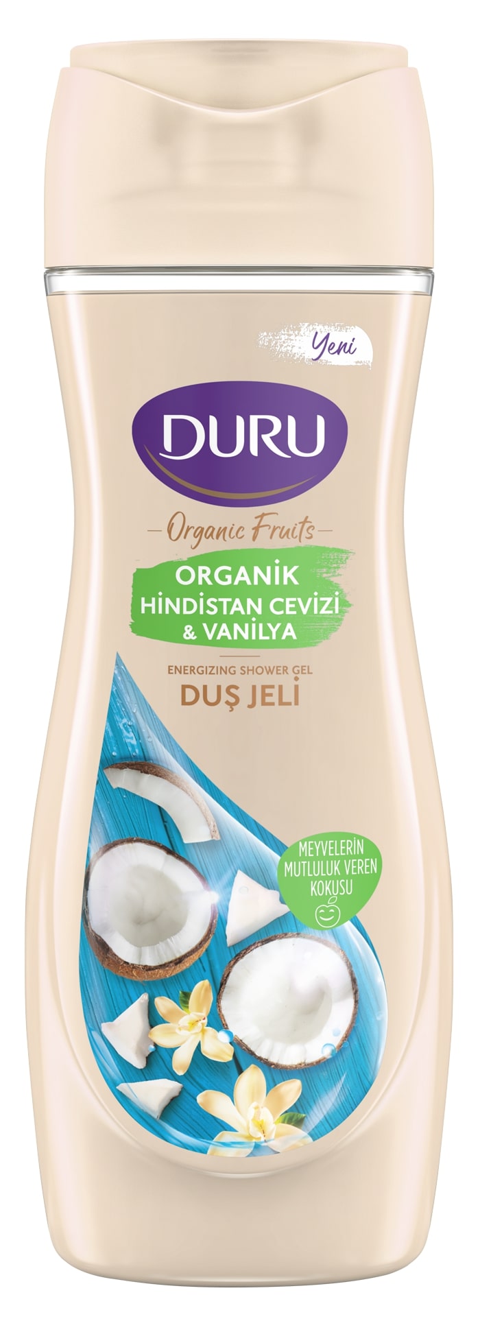 Гель для душа Duru Vanilla&Coconut, 500 мл наполнитель для кошачьего туалета с ароматом ванили и танжерина vanilla